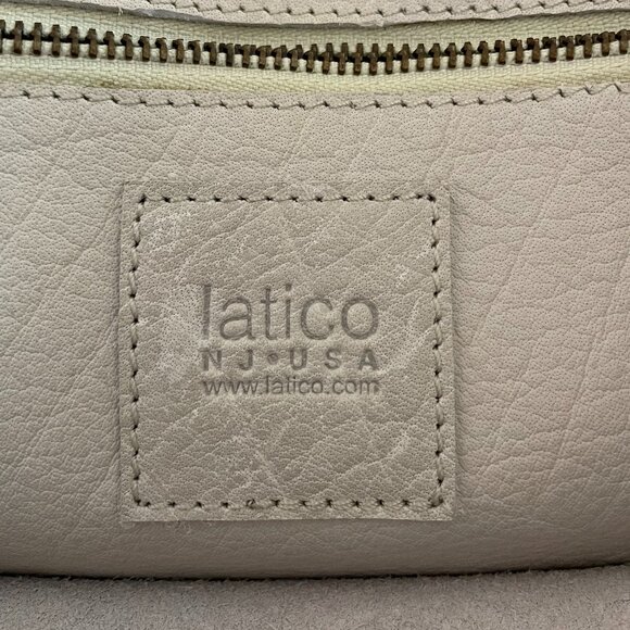 Latico White Studded leather handbag, tote, crossbody, shoulder - Picture 7 of 9